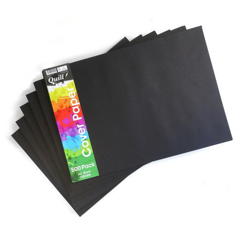 Quill FSC Cover Paper 120gsm A3 Black Pack of 500