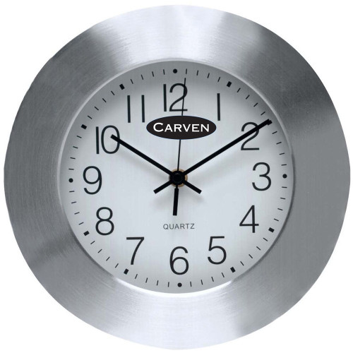 CARVEN NO.2846AL WALL CLOCK 250mm Aluminium *** While Stocks Last ***