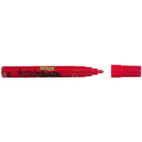 TEXTA LIQUID CHALK MARKER Bullet 4.5mm Nib Red Dry Wipe Glossy Surfaces