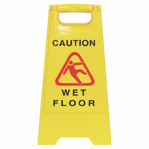 CLEANLINK SAFETY SIGN Wet Floor Yellow