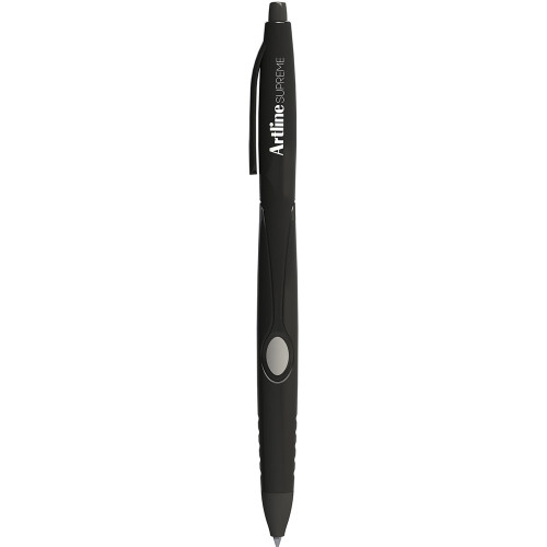 ARTLINE SUPREME RETRACTABLE Ballpoint Pens Medium Black Pack of 12