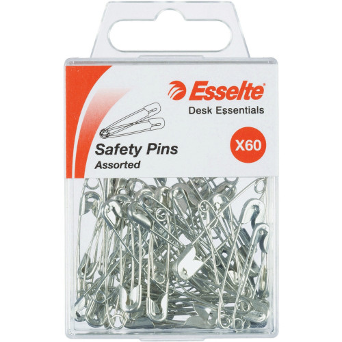 ESSELTE SAFETY PINS Assorted, Pk60