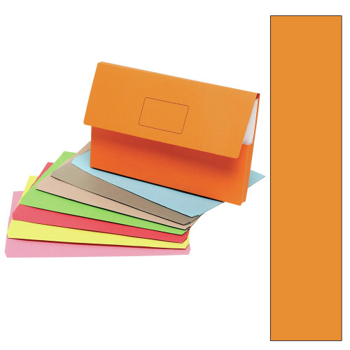 MARBIG SLIMPICK DOCUMENT WALLET FOOLSCAP MANILLA ORANGE