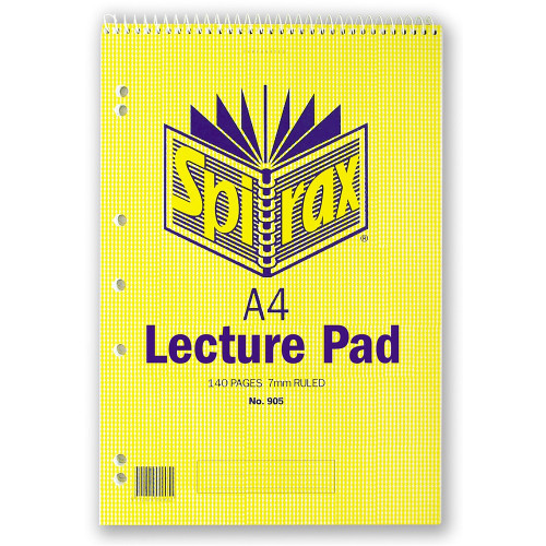 SPIRAX 905 SPIRAL LECTURE PAD 905 310x207mm 140Pg TB