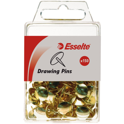 ESSELTE DRAWING PINS 45100 Brass (Pack of 150)