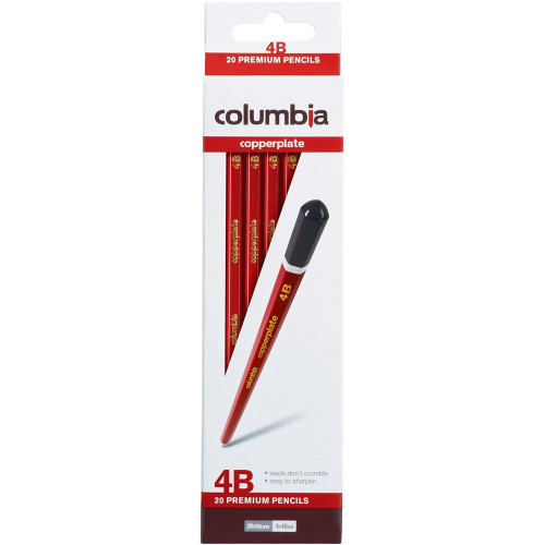 COLUMBIA COPPERPLATE PENCIL Hexagon 4B, Pk20