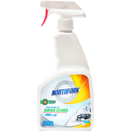 Northfork Surface Spray Antibacterial Cleaner & Sanitiser Spray on Wipe Off 750ml