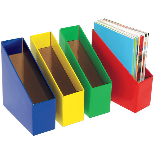 MARBIG BOOK BOXES Large Yellow Pack of 5