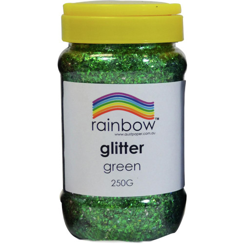 RAINBOW GLITTER JAR 250G Green