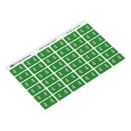 AVERY NUMERIC '4' SIDE TAB COLOUR CODING LABELS 25 x 38 mm, 180/Pack ***While Stock Lasts***