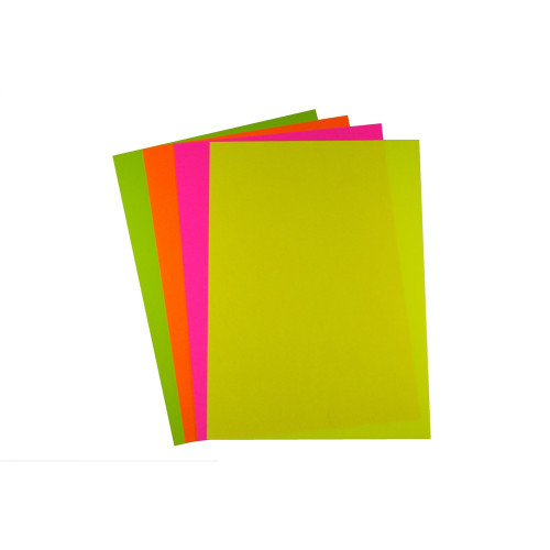 Quill Coloured Paper 80gsm A4 - Fluoro Assorted, Pack of 100 (90077)