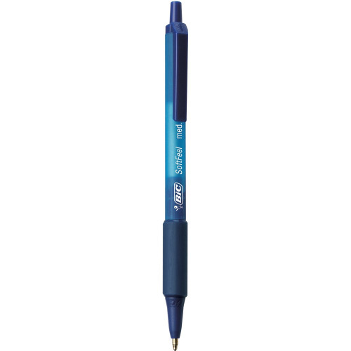 BIC SOFTFEEL RETRACTABLE MED BLUE 91433