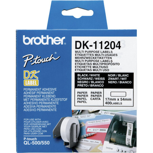 BROTHER DESKTOP LABEL PRINTER LABELS Return Address 17x54mm, Bx400