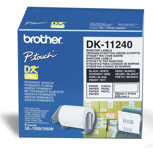 BROTHER DK11240 LABELS 102x51mm White Roll 600