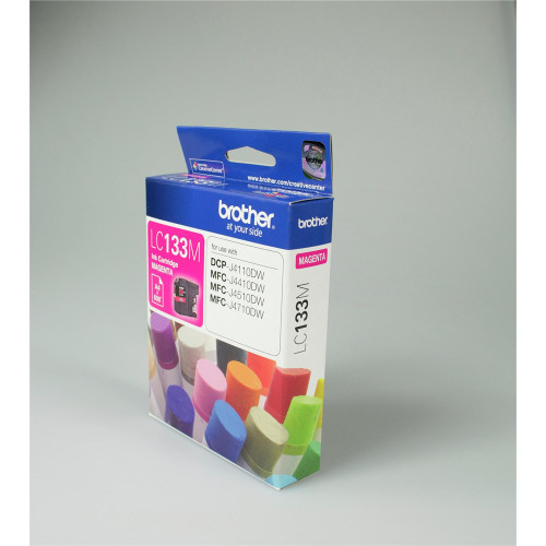 BROTHER LC-133M ORIGINAL MAGENTA INK CARTRIDGE 600PG Suits DCPJ4110DW / MFCJ4410DW / MFCJ4510DW / MFCJ4710DW