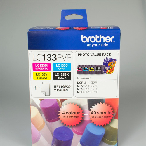 BROTHER LC-133 ORIGINAL BK/C/M/Y VALUE PACK Suits DCP J4110DW / J4410DW / J4510DW / MFC J4710DW / J6920DW / DCPJ152W / MFCJ870DW / DCPJ172W / J475DW / MFCJ245 / MFCJ470DW / J6720DW