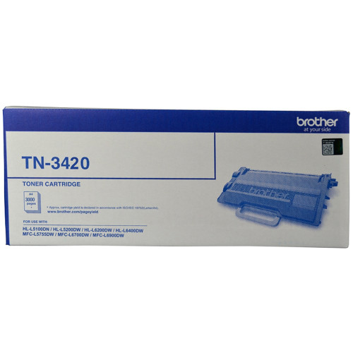 BROTHER TN-3420 ORIGINAL TONER CARTRIDGE BLACK 3K Suits Brother Printers HLL5100DN, HLL5200DW, HLL6200DW, HLL6400DW, MFCL5755DW, MFCL6700DW, MFCL6900DW