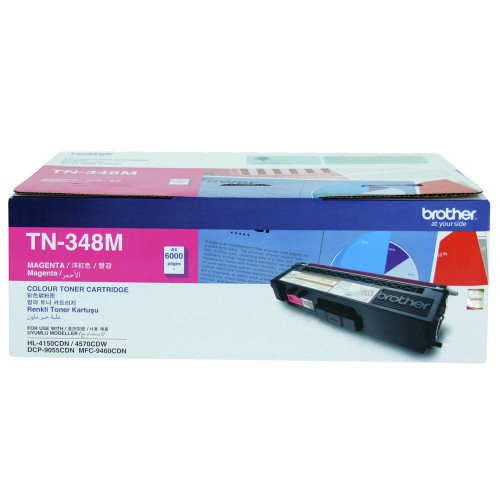 BROTHER TN-348 ORIGINAL MAGENTA YIELD TONER CARTRIDGE 6K Suits HL4150 / 4750 / MFC9460 / 9970