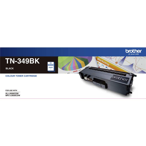BROTHER TN-349 ORIGINAL BLACK SUPER HIGH YIELD TONER CARTRIDGE 6K Suits HL L9200CDW / MFC L9550CDW