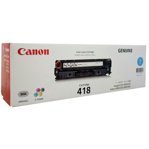 CANON CART418 ORIGINAL CYAN TONER CARTRIDGE 2.9K Suits MFC350CDN / MF8380CDW / MF8580CDW