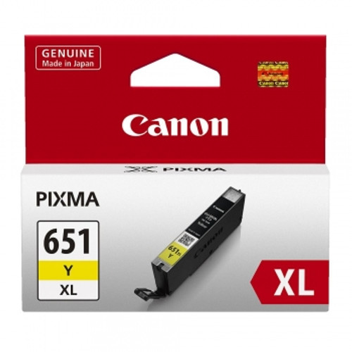 CANON CLI-651 XL ORIGINAL YELLOW HIGH YIELD INK CARTRIDGE Suits Pixma iP7260 / MG5460 / MG6360 / MX926