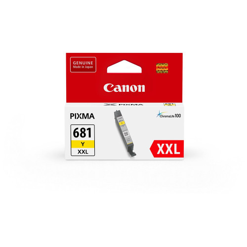 CANON CLI681XXL YELLOW INK CARTRIDGE - 760 PAGES Suits CANON PIXMA TR7560 / CANON PIXMA TR8560 / CANON PIXMA TS6160 / CANON PIXMA TS8160 / CANON PIXMA TS9160