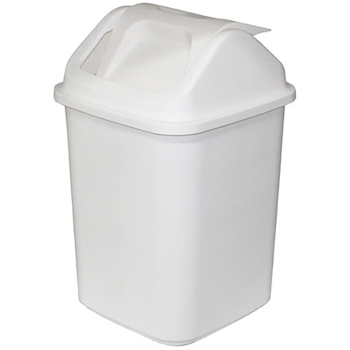 Compass 20 Litre White Plastic Swing Bin, Each