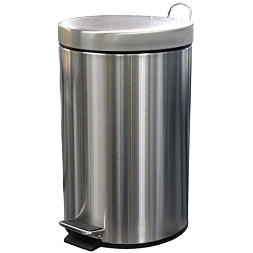 Compass Stainless Steel Pedal Bin 12 Litre 245 x 385mm, Each