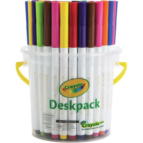 CRAYOLA THINLINE MARKERS 40 Asst Super Tips Deskpack