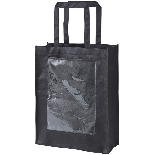 ZART BAG WITH DISPLAY POCKET Black Pack of 10