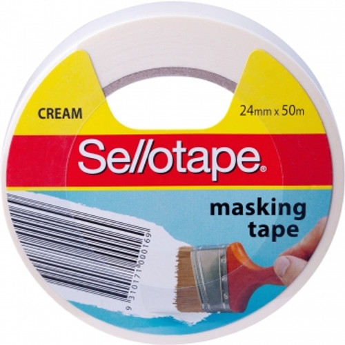 SELLOTAPE MASKING TAPE 24MMX50M Cream/Beige
