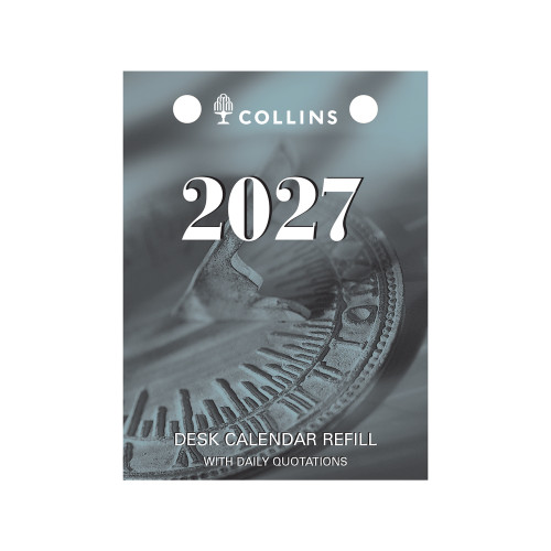 COLLINS DESK CALENDAR REFILLS Day to Page Side Opening (Pre-Order Now for 2027) ** ETA 30/9/2026 **