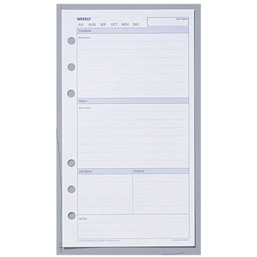 DEBDEN DAY PLANNER REFILLS Pocket Calendar Non-Dated