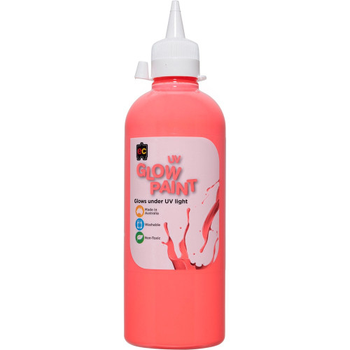 UV GLOW PAINT 500ML SCARLET
