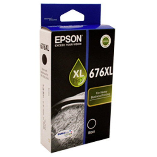 EPSON 676XL ORIGINAL BLACK INK CARTRIDGE 2.4K Suits Epson Workforce Pro WP4530 / WP4540