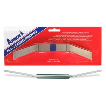 NO.3 METAL PAPER FASTENERS F209 - Prongs Only Pk/50