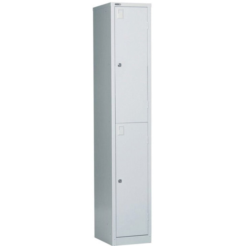 STEEL STORAGE LOCKER 380 Wide 2 Door
SILVER GREY-1830mm H x 380mm W x 455mm D