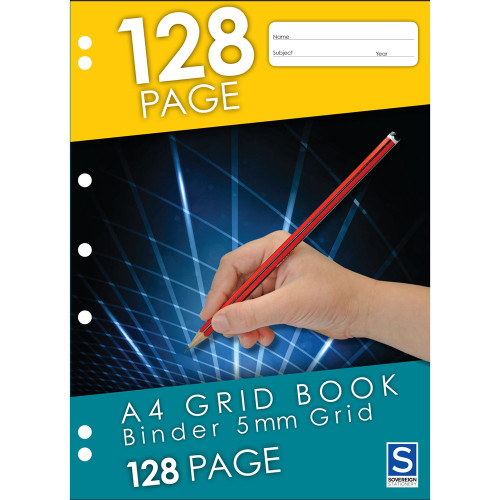 SOVEREIGN GRID BINDER BOOKS A4 5mm 128pg