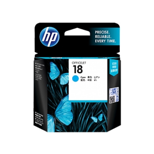 HP NO 18 ORIGINAL OFFICEJET PRO CYAN INK Suits OfficeJet Pro L7300 / 7500