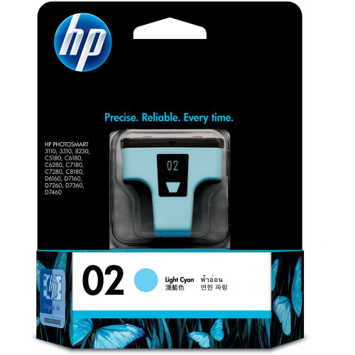 HP 02 LIGHT CYAN ORIGINAL INK CARTRIDGE (C8774WA) Suits Photosmart 3110 / 3310 / 3330 / 8230 / 7280 / 8100  *** While Stocks Last - please enquire to confirm availability ***