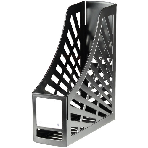ITALPLAST Magazine Holder greenR - Recycled Black, Each
