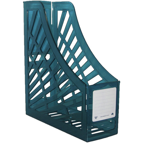 ITALPLAST MAGAZINE HOLDER TINTED BLUE I160TBLUE