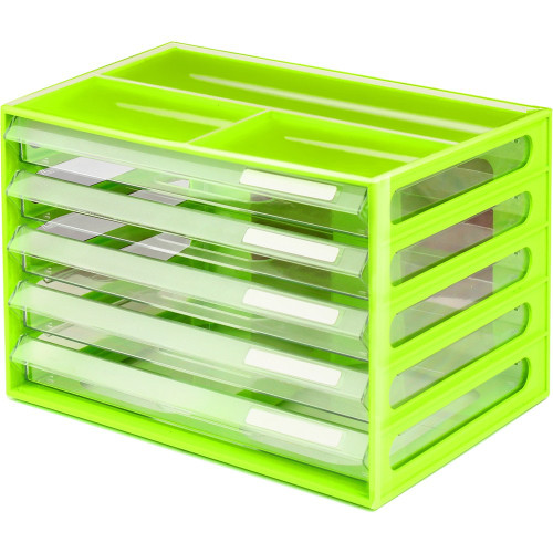 ITALPLAST A4 Document Cabinet (Landscape) - Lime, Each