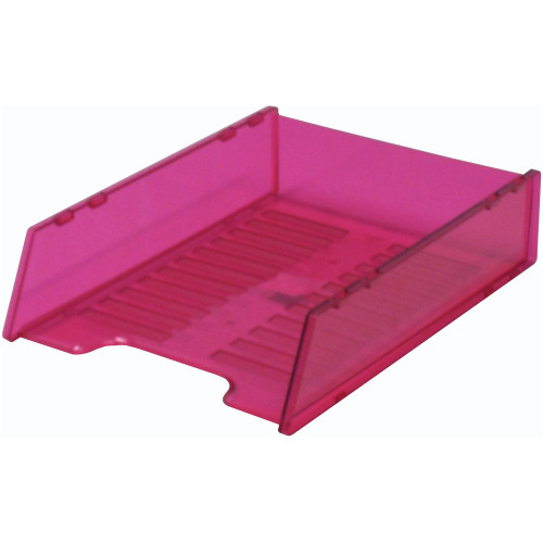 ITALPLAST A4 "Multi Fit" Document Tray - Tinted Pink, Each