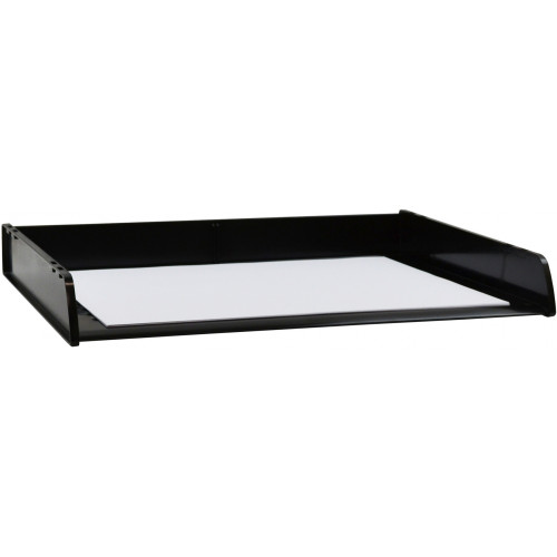 ITALPLAST A3 DOCUMENT TRAY I90 Stackable with Divider Black