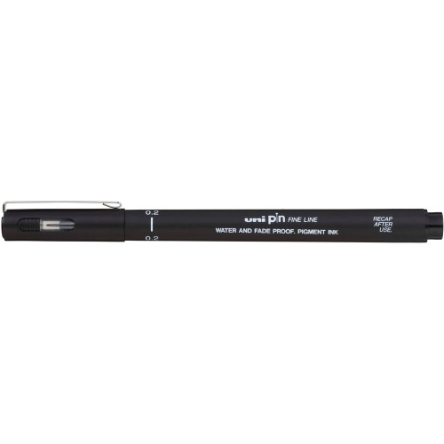 UNIBALL PIN FINELINE PEN 0.2mm Black PIN02200BK