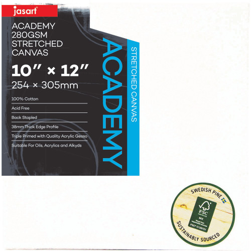 Jasart Academy Canvas Thick Edge 254 x 305mm 10 x 12 inch