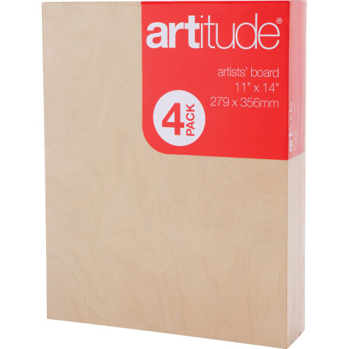 Artitude Board 11x14 Inch Thin Edge Pack of 4