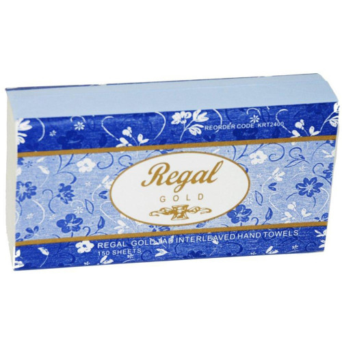 REGAL GOLD PREMIUM HAND TOWEL Ultraslim TAD 23x23.5cm 150s Suit H4 Dispenser, Carton of 16