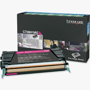 LEXMARK C736H1MG TONER CART Hi Yield, Prebate, Magenta